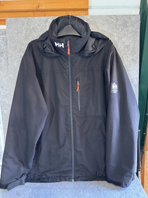 HELLY HANSEN Jacket Mens XL Black Crew Midlayer Sailing Helly Tech Waterproof