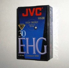 NEW SEALED JVC 30 EHG Compact VHS tc-30 ENG High Energy VHSC Cassette 90 Min