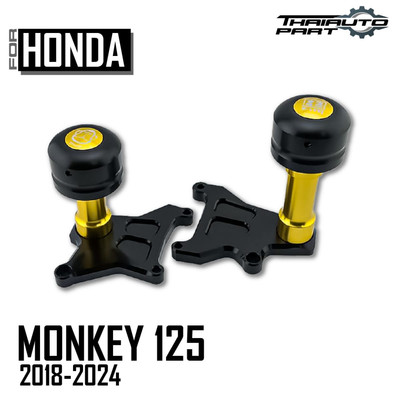 LR Yellow Black Frame Slider Crash Guard For Honda Monkey Z125 2018-24 4 Speeds