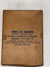 C.H. Hanson Interlocking 3" Brass 45 Piece Single Letter Numbers Stencils Set