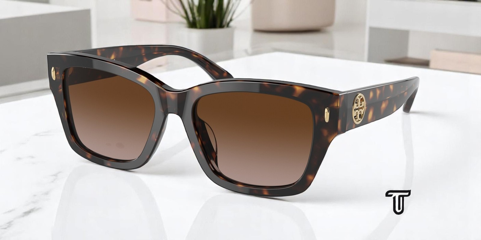 TORY BURCH TY7167U 172813 Dark Tortoise Brown Grad 53 mm Women Sunglasses