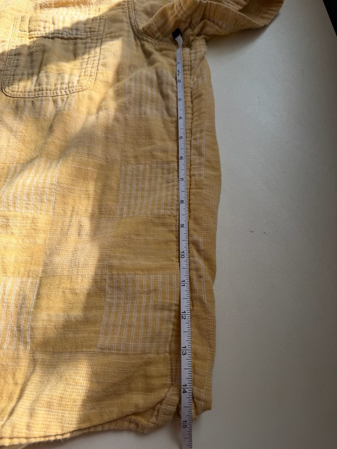 American Eagle Yellow Patchwork Jacquard Short Sl… - image 6