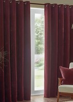 Yard Heavy Chenille Lined Eyelet Curtains - Beetroot - 229x183 - LB 4166