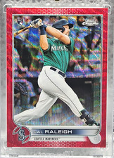Cal Raleigh 2022 Topps Chrome #149 Red Wave Refractor /5 RC Mariners MVP? RARE!