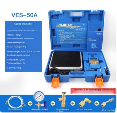 VES-50A/50B Elektronische Waage Für Kältemittel Mit Kältemittel-Befüllfunktion