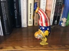 Vintage J Chein Wind Up Patriotic Tin Dancing Circus Clown Works Usa