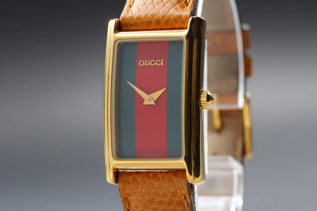 GUCCI ゴールド 長方形 時計 Gucci Gold Plated Case Rectangle Wristwatches for sale | eBay