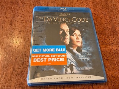 The DaVinci Code - Extended Cut (2-Disc Blu-ray Set, 2009) Tom Hanks New, Sealed