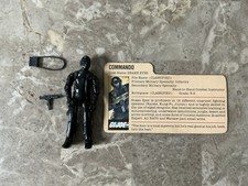 GI JOE ARAH 1983 Snake Eyes V1.5 Swivel 100  Complete W Card Terrific And Minty