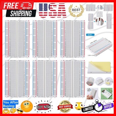 breadboard Set Prototype Board - 6 PCS 400 Pin Solderless Board Kit for Raspb...