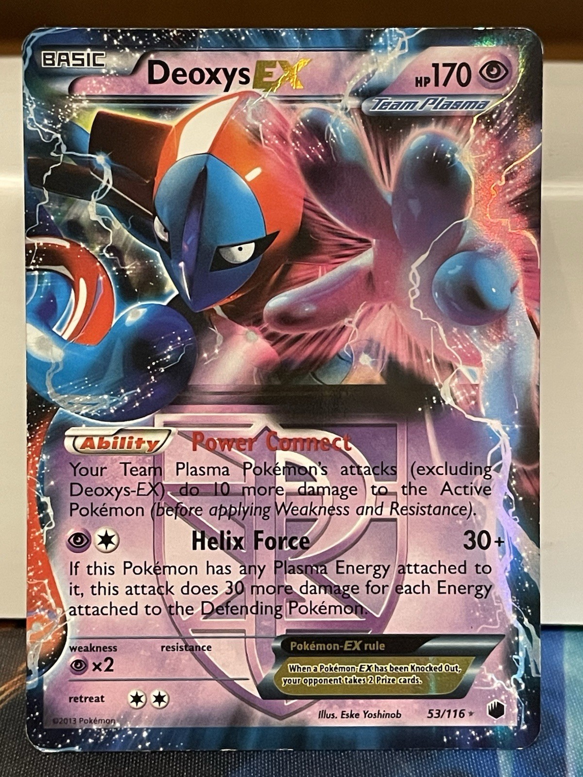 Deoxys EX - Pokémon Plasma Freeze 53/116 - Ultra Rare - HP/DAMAGED