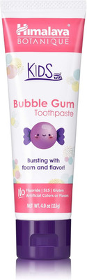 Botanique Kids Toothpaste, Herbal, Bubble Gum Flavor, Fights Plaque, Fluoride-Fr