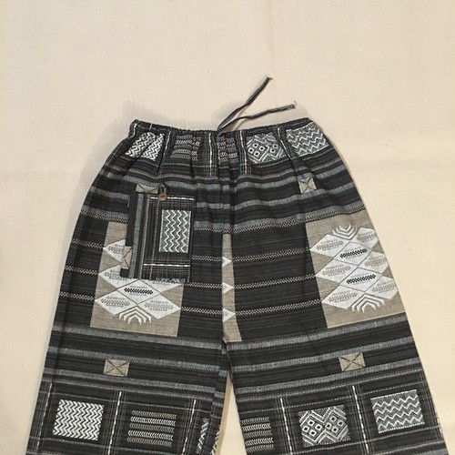 Graue Jogginghose mit Aztekenmuster Damen Medium Baumwolle Zen Yoga Haremshose Hippie - Bild 3 von 12