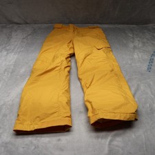 Columbia Snow Pants Boys Medium 10/12 Yellow Ice Slope II Insulated Ski 24x27