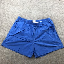 Columbia PFG Shorts Mens 2XL Blue Omni-Shade Fishing Trunks Mesh Lined