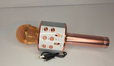 Wireless Bluetooth Karaoke Microphone Mic Speaker Fits All Smartphone Rose 1