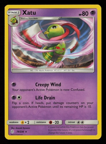 Xatu SM - Cosmic Eclipse 79/236 LP Pokemon