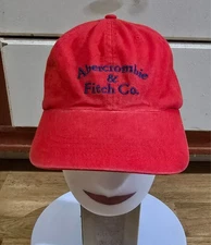 ABERCOMBIE & FITCH CO. RED CAP HAT GENUINE AUTHENTIC