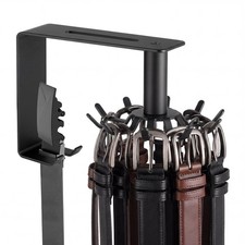 360 Rotatable Belt Hanger Wall Mount Belt Rack for Closet Heavy Duty Carbon ...