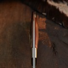 8.7" inch Damascus Steel Hunting Knife Full Tang Ram Horn Handle Leather Sheath — photo 8