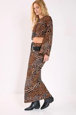 Nastygal Tan Maxi Skirt Womens Day To Night Skirts