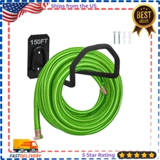 Heavy Duties Wall Mount - Garden Hose Holder Metal Water Hose Reel Hooks Outdoor