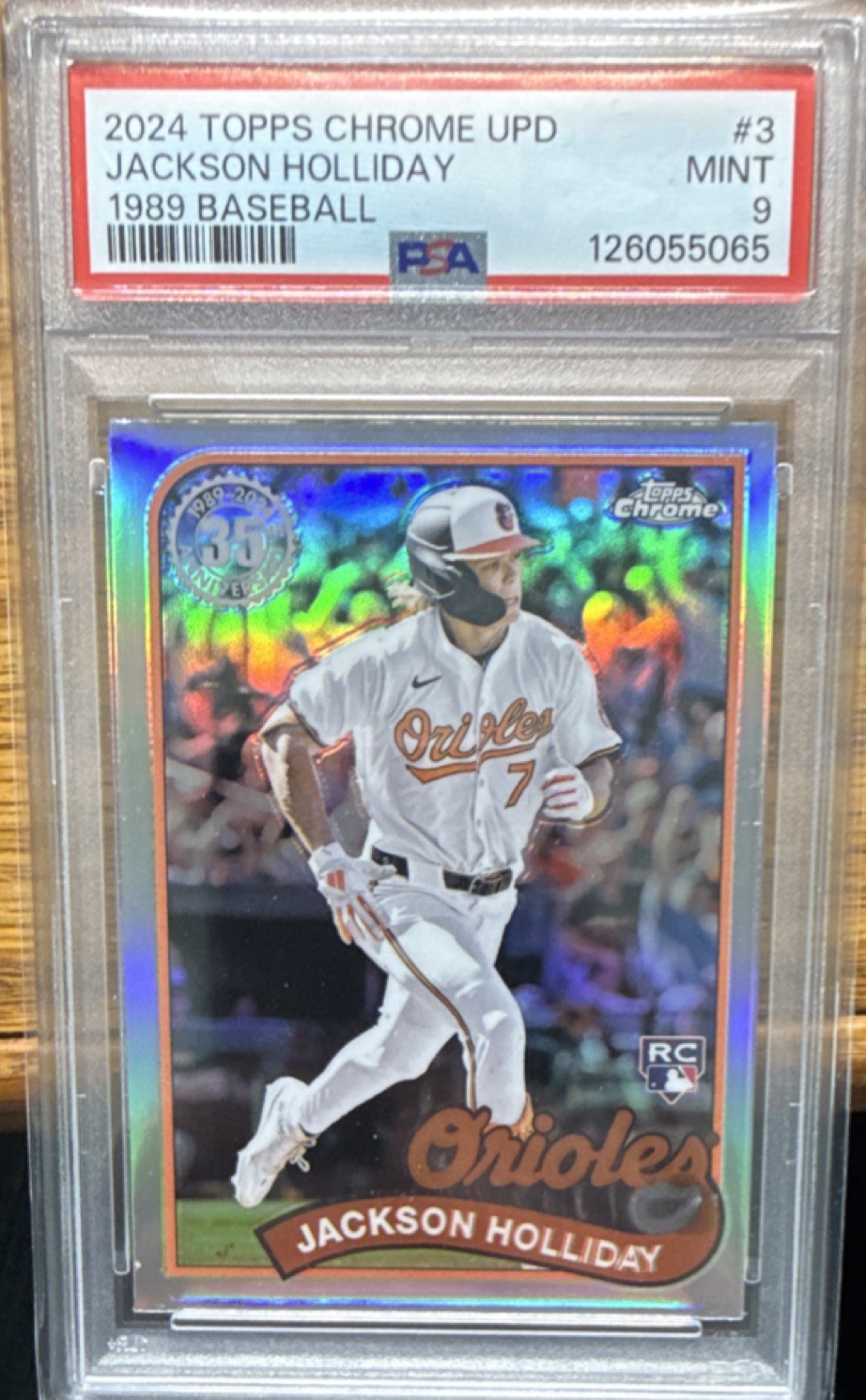 2024 Topps Chrome Update JACKSON HOLLIDAY 1989 Rookie #89CU-3 Orioles PSA 9 MINT
