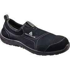 Delta Plus Miami Mens/Womens Black Slip On Canvas Safety Steel Toe/Midsole Shoes
