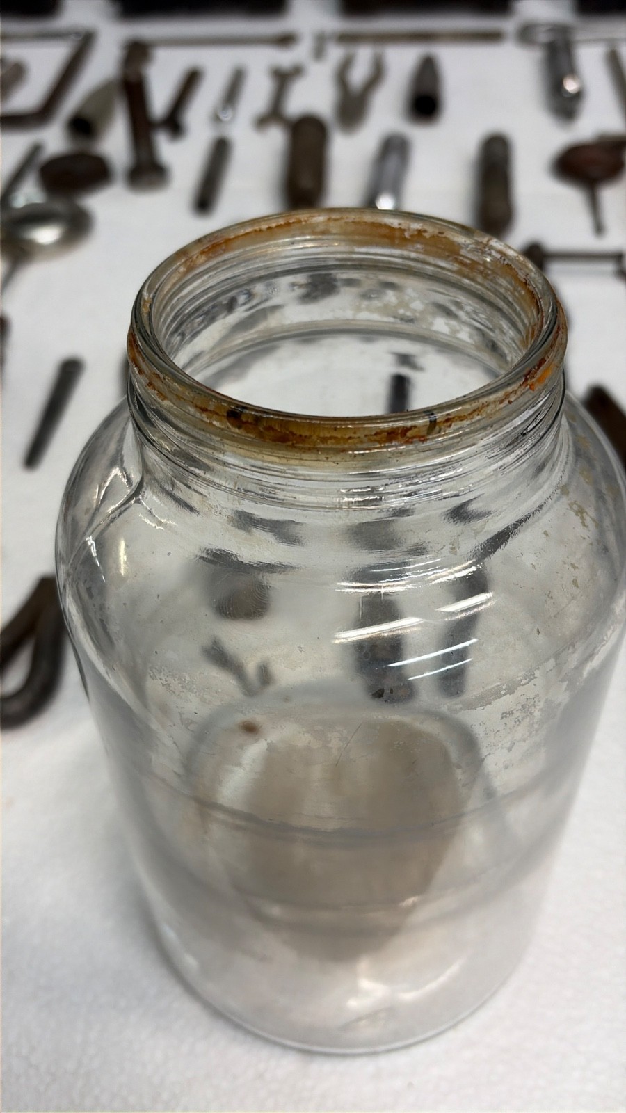 ROLLS ROYCE CLOUD BENTLEY S1 GLASS WASHER JAR. LARGEST 46-65 INVENTORY ON EARTH