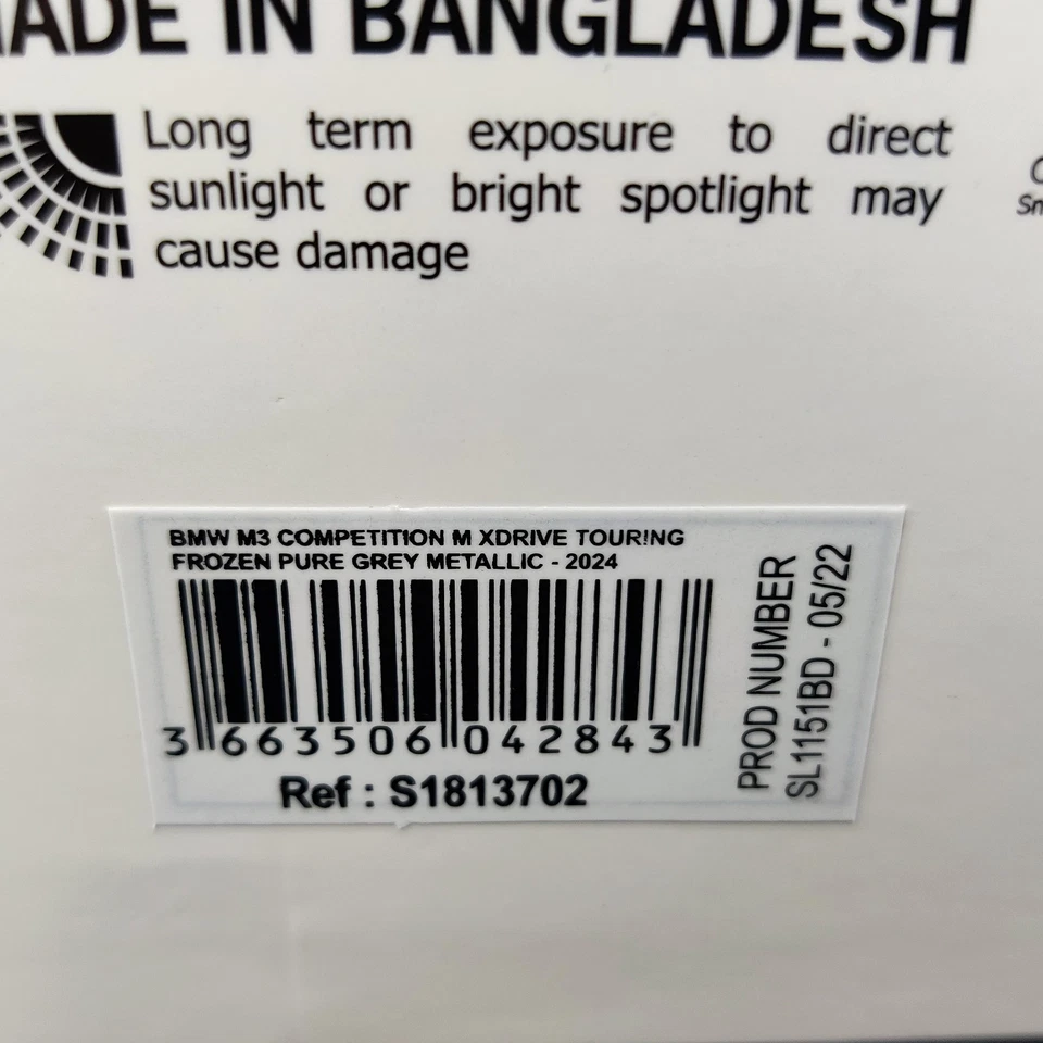 SOLIDO BMW M3 COMPETITION TOURING PERFORMANCE PARTS X DRIVE GREY   1:18 NEUF.B - Immagine 4 di 4