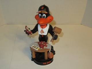 Baltimore Orioles Ball Park Exclusive Numbered Bird Eating Crabs Bobble Head