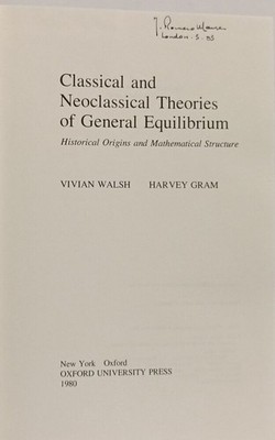 Klassische und neoklassische Theorien des allgemeinen Gleichgewichts: Historisch