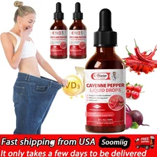 Organic Cayenne Pepper Liquid Drops Supplement Turmeric Vitamin 60ml