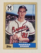 WARREN SPAHN 2022 Topps Archives #272 Braves HOF All-Star 1987 Topps Design