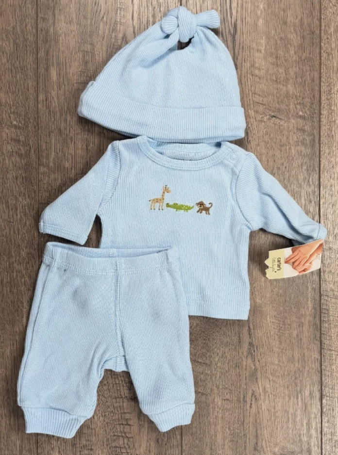 Baby Boy Clothes New Vintage Carter's Preemie 3pc Safari Animals Outfit W/hat
Opens in a new window