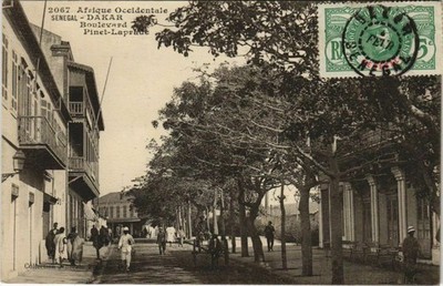 Old postcard Senegal Dakar - Boulevard Pinet-Laprade (45867)