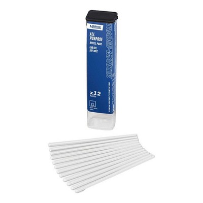 MARKAL 96240 Marker Refill, Permanent,White,PK12 21U684