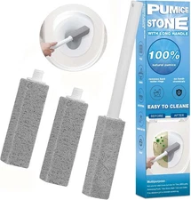 3 Packs Pumice Cleaning Stone with Extra Long Handle