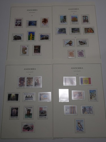 SPANISCHES ANDORRA LOT 36 NEUE BRIEFMARKEN ** VON 2000 BIS 2003. GUTER WERT