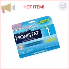 Monistat 1-Day Yeast Infection Treatment for Women, 1 Pre-Filled Tioconazole Cre