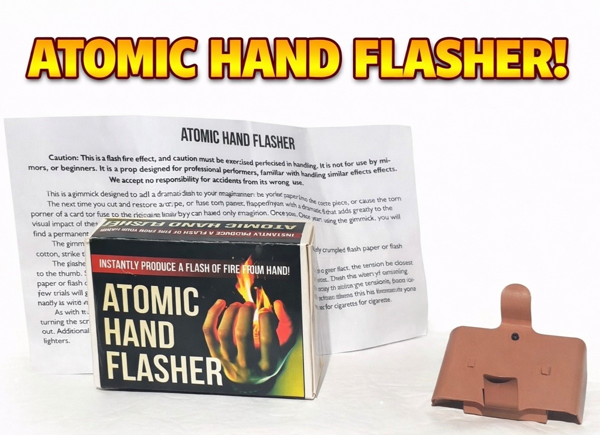 Metal PRO ATOMIC HAND FLASHER Magic Trick Fire Stage Effects Prop 
