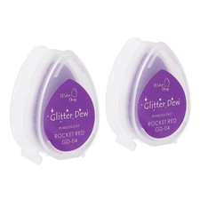 Craft Ink Pads for Stamps, 2 Pcs Washable Finger Print Ink Pad Rainbow, Purple