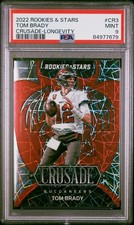2022 PANINI ROOKIES STARS CRUSADE LONGEVITY #3 TOM BRADY FIRST #01/80 PSA 9 MINT