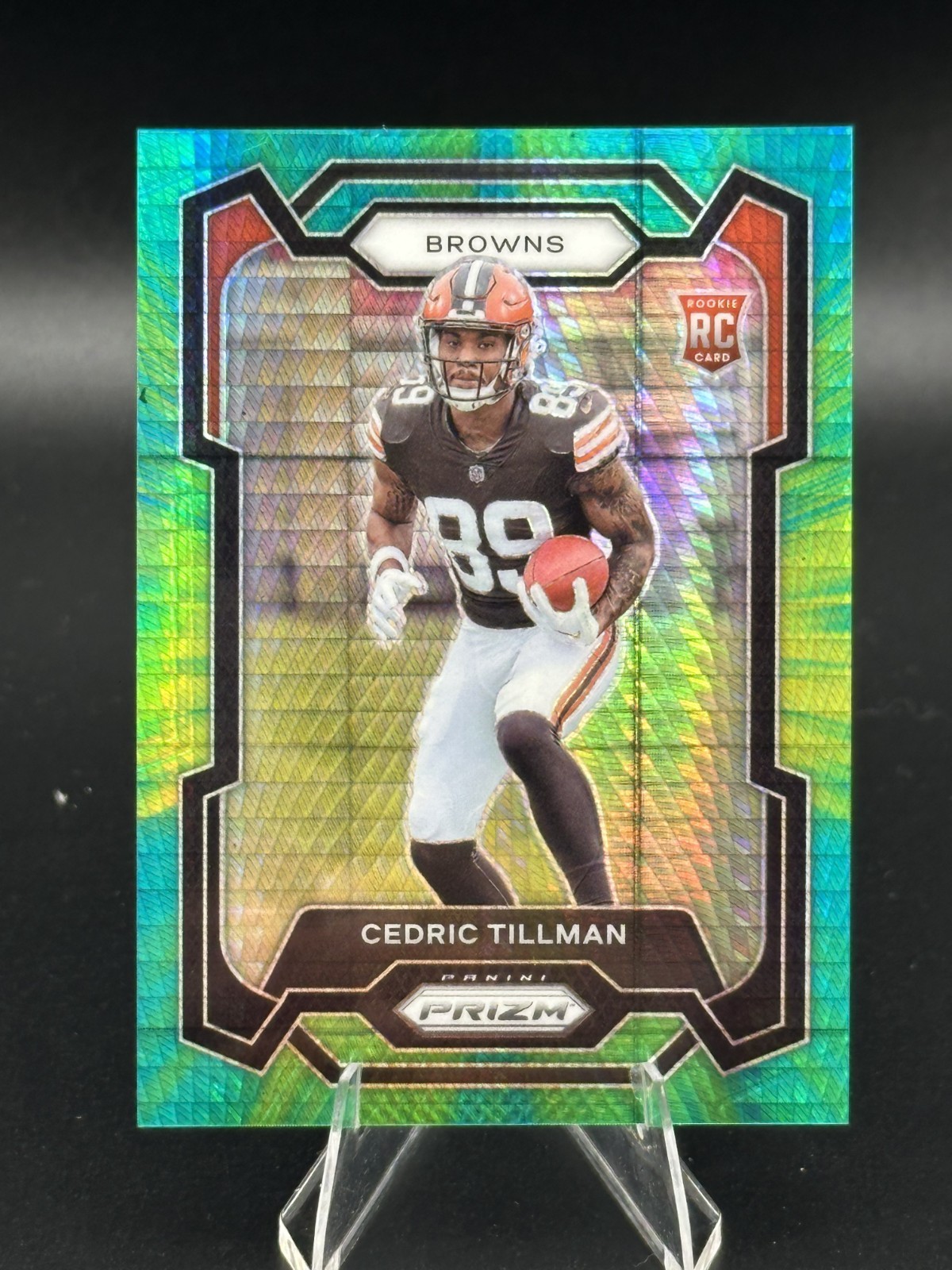 2023 Panini Prizm - Rookies Cedric Tillman #321 Hyper Prizm /175 (RC)