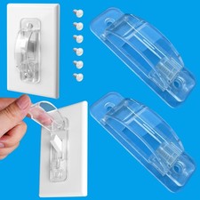 Light Switch Guard Cover, 2 ChildProof Wall 2 pack / clear, clear