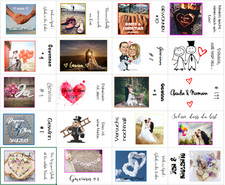 100 handgemachte Lose f&uuml;r Hochzeit Tombola Gl&uuml;ckslose Nieten Gewinnlose