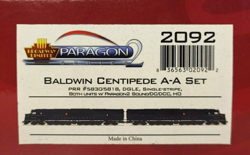 Juego BLI Paragon2 PRR Ciempiés A-A #5830/5818 HO DCC Sonido Pennsylvania | Zustand: New: Other (See Details)