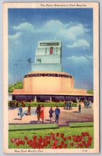 Postcard  The Daily Attendance Cash Register New York World's Fair 1940 NCR