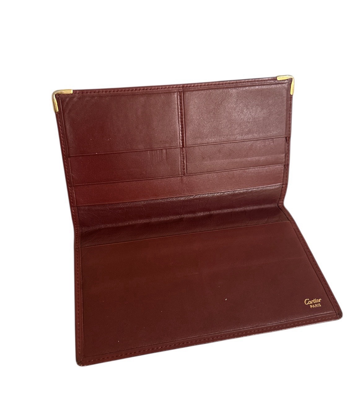 Cartier Brown Men's Wallet Solid Pattern Gold Ton… - image 2