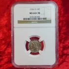 1936-D Mercury Dime 10C NGC MS64+ FB